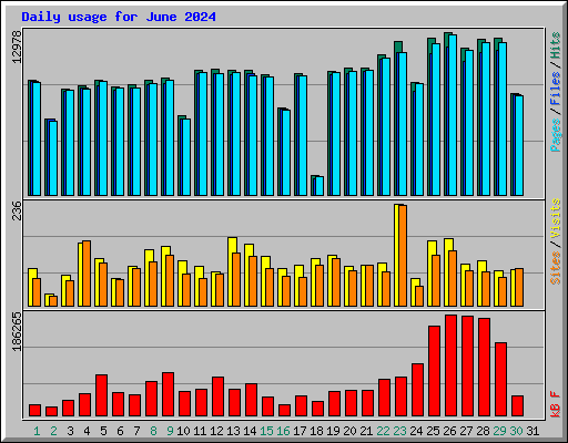 Daily usage for June 2024