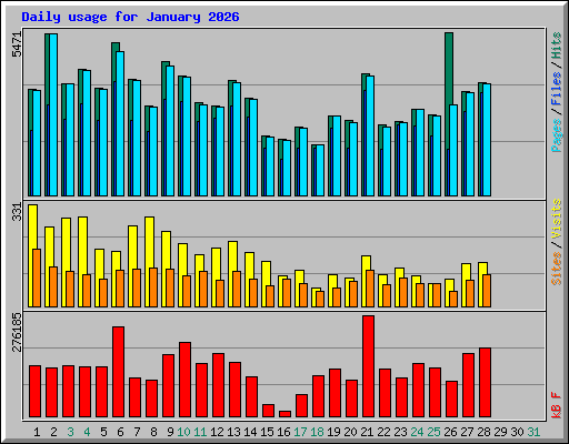 Daily usage for January 2026