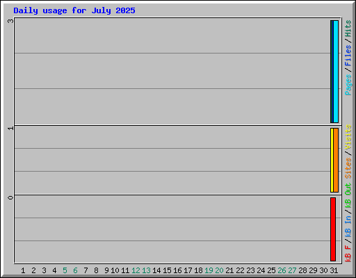 Daily usage for July 2025