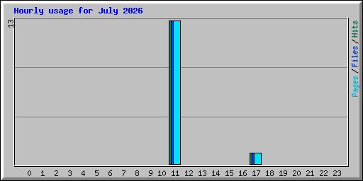 Hourly usage for July 2026